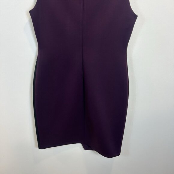 NEW Tommy Hilfiger Colorblock Asymmetric Sheath Dress Womens Sz 14 Purple Black - Picture 8 of 8